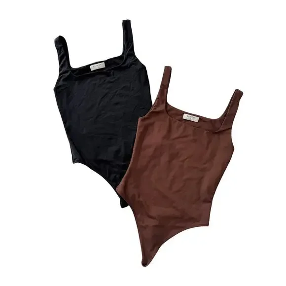 Aritzia babaton square neck bodysuit set - size small - Picture 1 of 4